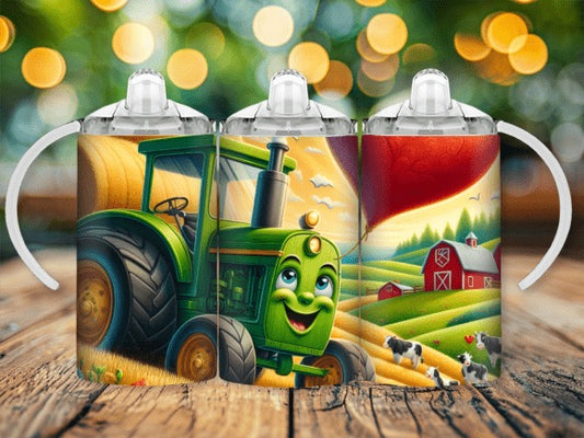 Stainless steel sippy cup with handles